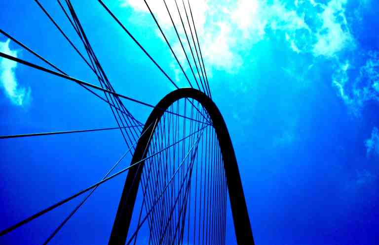 Margaret Hunt Hill Bridge, Fort Worth, Texas. Designer: Santiago Calatrava.