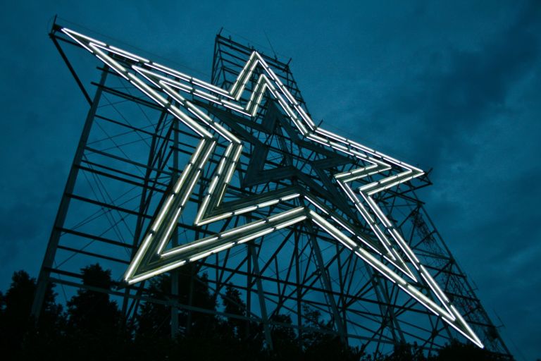The Roanoke Star is said to be the world's largest freestanding man-made illuminated star.
