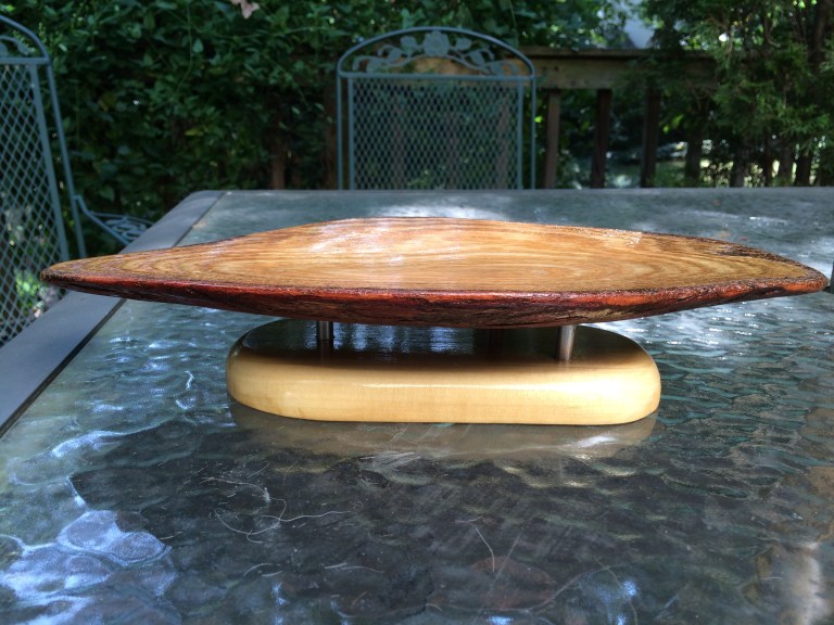 Nearly finished product. It's a tray/bowl/stand.