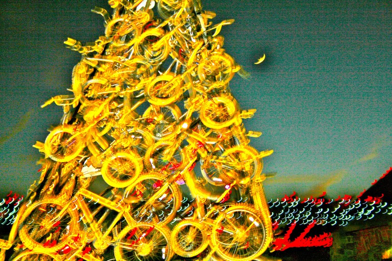 Bike sculpture by John Meola.